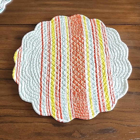 Set of 5 mismatched beach quilted placemats - Picture 8 of 12